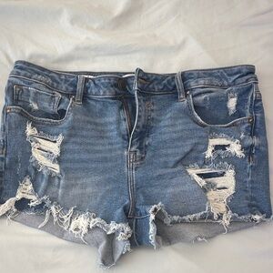 Vigoss Blue Distressed Jean Shorts